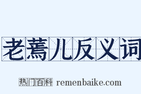 老蔫儿反义词是什么意思的图片